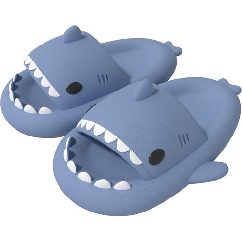 Kalanka-Claquettes De Requin Homme Femme Chaussons De Piscine Et Plage Shark Slides Été Antidérapante Confort Sandales Pantoufles