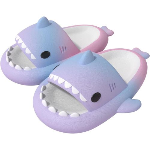 Kalanka-Femme Homme Enfant Claquettes De Requin Été Shark Slides Slippers Antidérapante Chaussures De Piscine Plage Chaussons De Bain