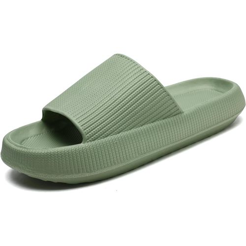 Kalanka-Pantoufles Claquettes Femmes Hommes Summer Chaussons,Massage De Douche Salle De Bain Non Glissée Séchage Rapide Orteil Ouvert Super Doux Confortable Pantoufles