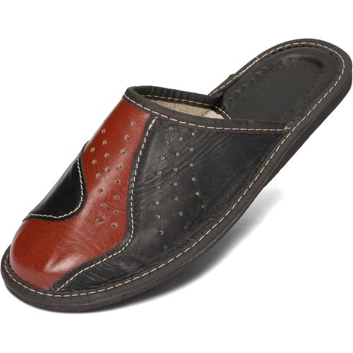 Kalanka-Pantoufles Pour Hommes Pantoufles En Cuir Naturel 40-46 Eu