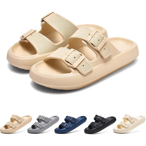 Kalanka-Claquettes Femme Homme, Chaussons Léger Pantoufles, Sandales Antidérapant, Soft Tongs Souplesse Sliders 35-46 Eu