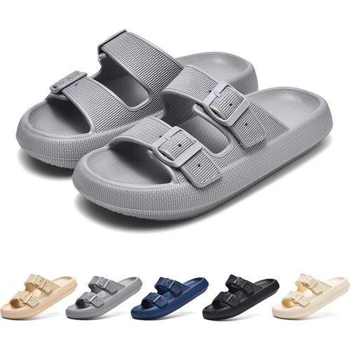 Kalanka-Claquettes Femme Homme, Chaussons Léger Pantoufles, Sandales Antidérapant, Soft Tongs Souplesse Sliders 35-46 Eu