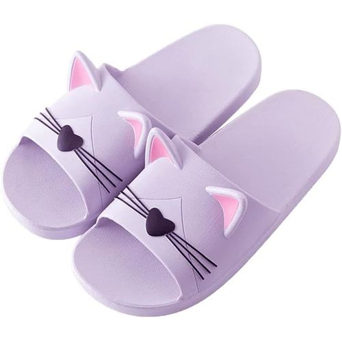 Kalanka-Pantoufles Pour Chats Confortable Femmes Chaussons De Salle Bain Doux Pantoufles De Plage Sandales