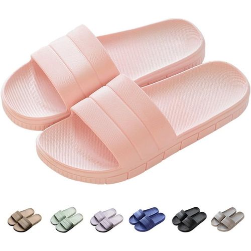 Kalanka-Chaussons Sandales Pantoufles D'été Antidérapantes Hommes & Femme Salle De Bain Couples Chaussures De Plage Décontractées
