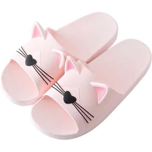 Kalanka-Pantoufles Pour Chats Confortable Femmes Chaussons De Salle Bain Doux Pantoufles De Plage Sandales