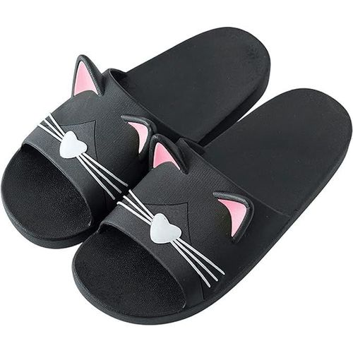 Kalanka-Pantoufles Pour Chats Confortable Femmes Chaussons De Salle Bain Doux Pantoufles De Plage Sandales