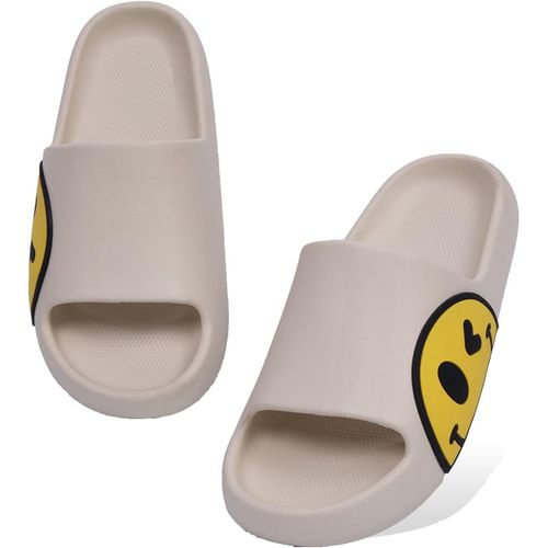 Kalanka-Femmes Hommes Plage Chaussons D'été Sliders Sandales,Chaussons Enfant Souples,Salle De Bains Piscine Douche Anti-Slip Pantoufles Tongs Pour Intérieur Et Extérieur