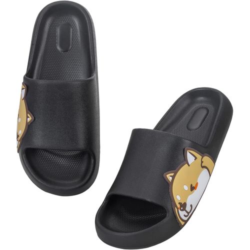 Kalanka-Femmes Hommes Plage Chaussons D'été Sliders Sandales,Chaussons Enfant Souples,Salle De Bains Piscine Douche Anti-Slip Pantoufles Tongs Pour Intérieur Et Extérieur