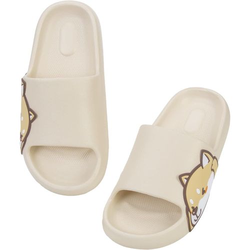Kalanka-Femmes Hommes Plage Chaussons D'été Sliders Sandales,Chaussons Enfant Souples,Salle De Bains Piscine Douche Anti-Slip Pantoufles Tongs Pour Intérieur Et Extérieur