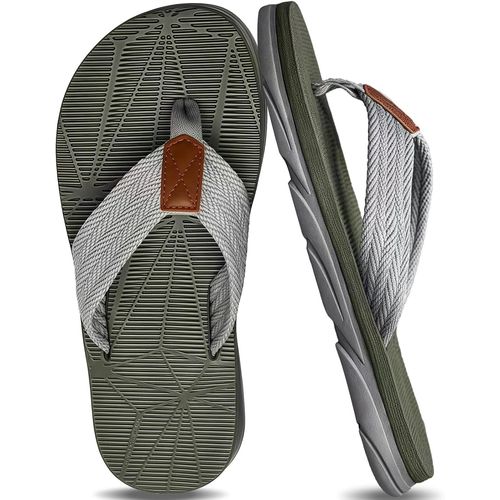 Kalanka-Tongs Pour Homme - Sandales De Douche À Bout Ouvert - Pour Salle De Bain - Été - Plage - En Cuir - Sandales À Enfiler