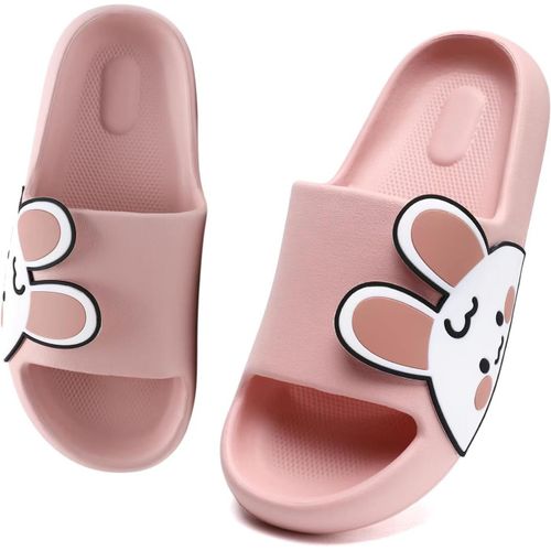 Kalanka-Femmes Hommes Plage Chaussons D'été Sliders Sandales,Chaussons Enfant Souples,Salle De Bains Piscine Douche Anti-Slip Pantoufles Tongs Pour Intérieur Et Extérieur