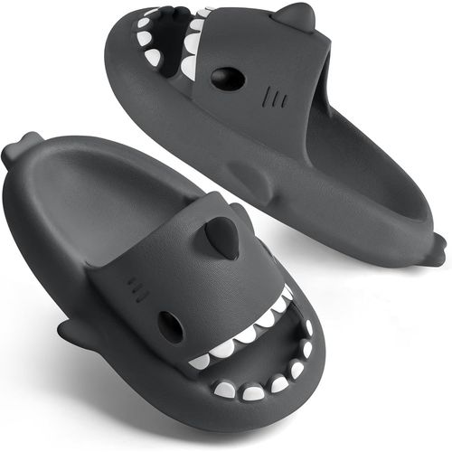 Kalanka-Claquettes Requin Femme Homme, Pantoufles De Requin Adulte, Chausson Requin, Pantoufles De Bain Antidérapantes, Pantoufle Requin Pour Maison Piscine Et Plage Confortable