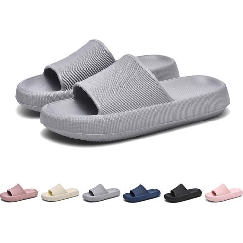 Kalanka-Claquettes Femme,Sandales Homme,Antidérapant Chaussons Léger Pantoufles De Douche Souplesse Sliders Soft Tongs Pour Maison Piscine Jardin Geeignet