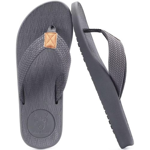 Kalanka-Tongs Pour Hommes Été Antidérapantes Plage Piscine Sandales Synthétiques Thongs Chaussures