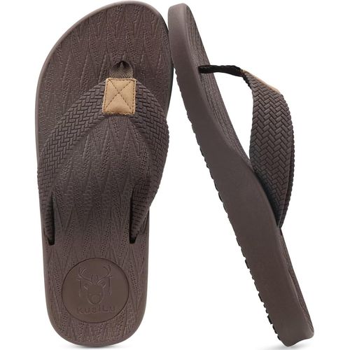 Kalanka-Tongs Pour Hommes Été Antidérapantes Plage Piscine Sandales Synthétiques Thongs Chaussures