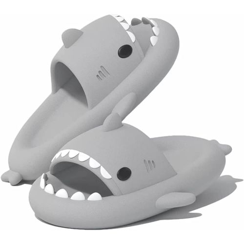Kalanka-Claquettes De Requin Femme Homme Été Chaussons De Piscine Et Plage Pantoufles Antidérapant Shark Cloud Slippers Semelles Épaisses Intérieur Et Extérieur