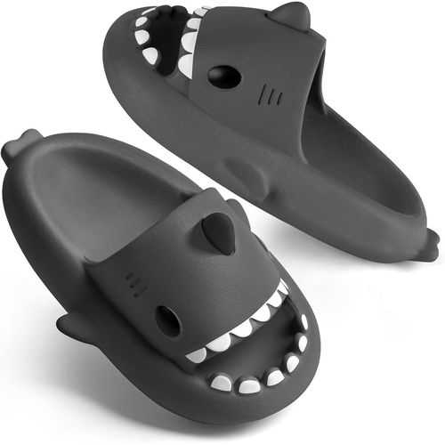 Kalanka-Claquettes Requin Femme Homme, Pantoufles De Requin Adulte, Chausson Requin, Pantoufles De Bain Antidérapantes, Pantoufle Requin Pour Maison Piscine Et Plage Confortable