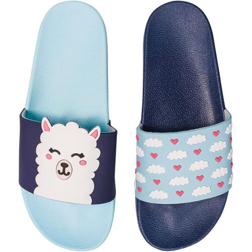 Kalanka-Chaussure & Pantoufles Homme Femme & Enfants Sandales Antidérapant Designs Amusants Livre Pizza Café Renard Lama Cadeau