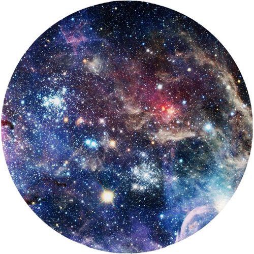KALANKA-Tapis de Souris Rond, Mouse Pad pour Ordinateur PC Bureau Portable, Étanche Surface Lisse, Base Antidérapante en Caoutchouc, avec Bord Cousu, Galaxie