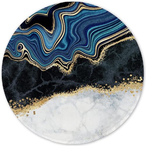 KALANKA-Tapis de Souris avec Bord Cousu, Tapis de Souris de qualité supérieure, texturé, imperméable, Base en Caoutchouc antidérapant, Accessoires de Bureau,Art Abstrait Marbre