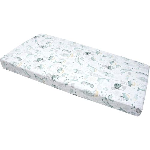 Kalanka-Drap Housse 60x120 Lit Bebe Matelas Enfant Bébé - 100% Coton Fitted Draps Lit Pour Baby Bed Cover Sheets Matela Literie Mattress Couette (Océan)