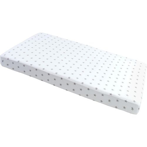 Kalanka-Drap Housse 60x120 Lit Bebe Matelas Enfant Bébé - 100% Coton Fitted Draps Lit Pour Baby Bed Cover Sheets Matela Literie Mattress Couette (Étoiles Grises Sur Blanc)