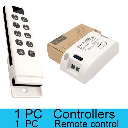 Interrupteur de lumière sans fil, 433 Mhz, télécommande on/Off, relais ac ventilateur LED v, 10a, pour maison connectée, pour plafonnier-1rc 1key