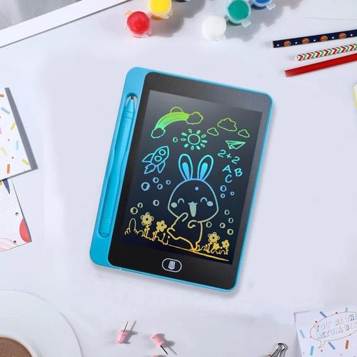 Tablette d¿écriture LCD 6.5"" bleu clair, écran couleur, planche à dessin pour enfants