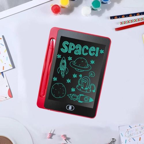 Tablette d¿écriture LCD 6.5"" rouge, style Sin2, jouet créatif pour enfants