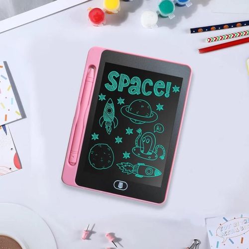 Tablette d¿écriture LCD 6.5"" rose, planche à dessin pour enfants, cadeau idéal anniversaire et fêtes