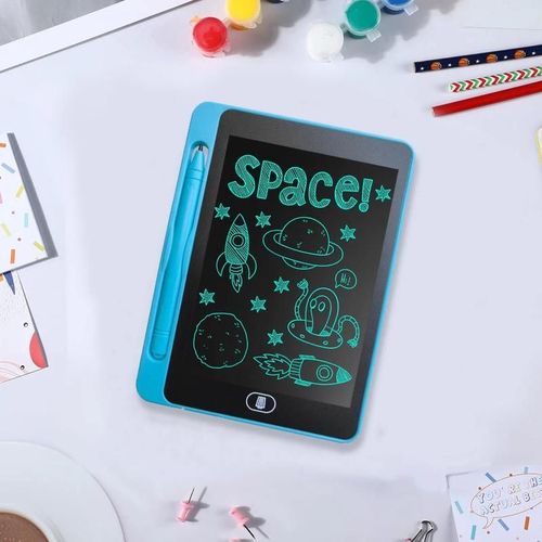 Tablette d¿écriture LCD 6.5"" bleu clair, style Sin2, jouet de dessin enfant