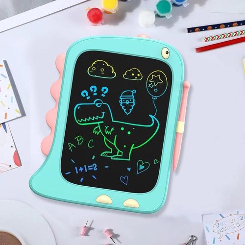 Tablette d¿écriture LCD 8.5"" dinosaure bleu, planche à dessin enfant