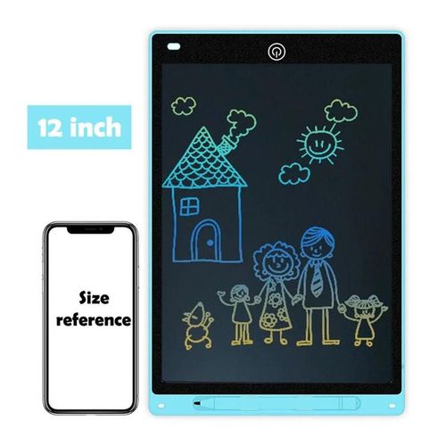 Jouets de planche à dessin électronique pour enfants, écran LCD, tablette d\'écriture, peinture, polymérisation, bébé, enfants, Color bleu clair