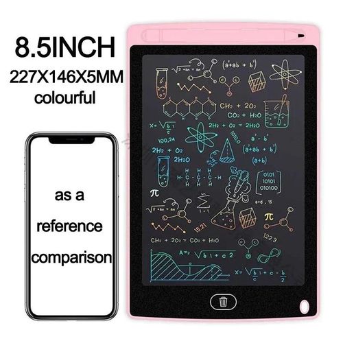 Tablette d'écriture LCD 8.5 pouces, planche à dessin pour enfants, Graffiti, carnet de croquis, jouets, tableau noir d'écriture, planche à dessin magique, jouet cadeau-Multicolore Rose