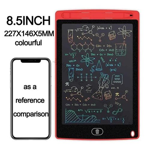 Tablette d'écriture LCD 8.5 pouces, planche à dessin pour enfants, Graffiti, carnet de croquis, jouets, tableau noir d'écriture, planche à dessin magique, jouet cadeau-Multicolore Rouge