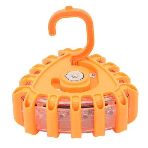 Lot De 3 Feux De Detresse Triangulaires A Led, Feux D'urgence, Feux Clignotants, Avec Base Magnetique, Crochet, Sac, Orange