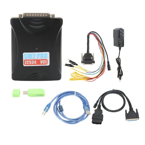 Pour SM2 PRO J2534 ECU Programmeur 67 en 1 Prise en charge de la somme de controle Scanner de diagnostic de voiture multifonction Prise UE 100-240 V
