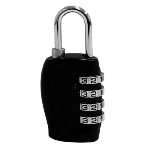 Cadenas a combinaison noir a 4 chiffres, en alliage, robuste et securise, pour la maison et l'usine