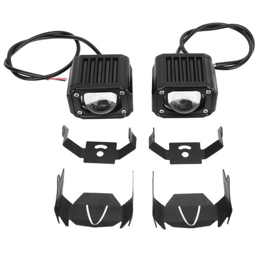 Lot De 2 Feux Antibrouillard Jaunes Et Blancs Pour Moto, Etanches Ip67, Eclairage Auxiliaire Pour Voiture, Camion, Vtt, Voiturette De Golf