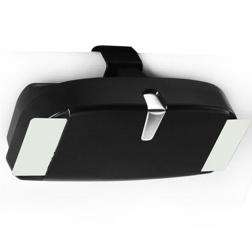 Etui a lunettes de voiture noir, etui de rangement multifonctionnel, rangement de cartes, boite de rangement pour pare-soleil, protection de lunettes de soleil