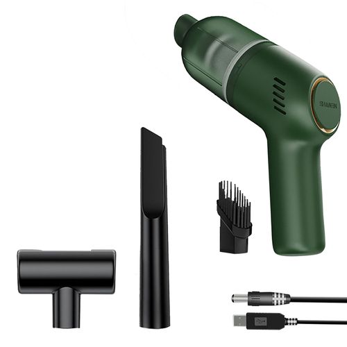 Aspirateur De Voiture Sans Fil, Extracteur De Poils D'animaux, Machine D'aspiration Portable, Nettoyeur De Bureau Pour Voiture Domestique, Vert