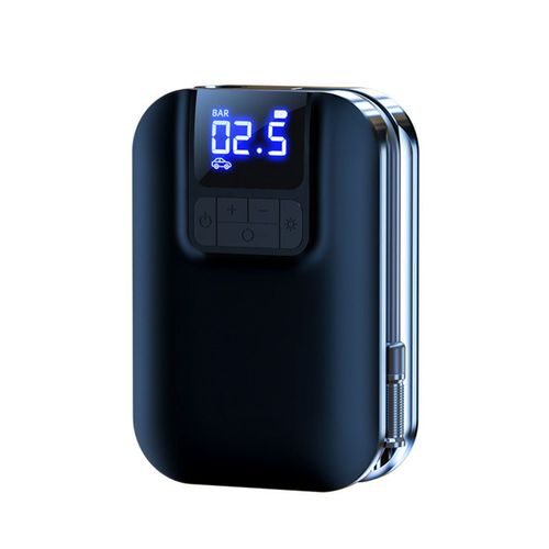Gonfleur de pneus de voiture, compresseur d'air electrique sans fil a gonflage rapide, pompe portable avec manometre pour SUV, moto electrique, velo, bouton de tube