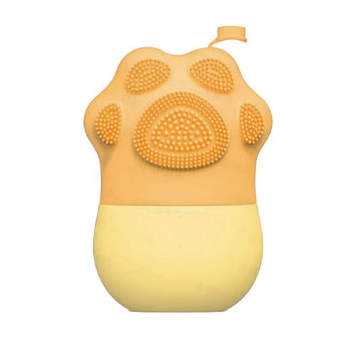 Rouleau De Glace Reutilisable En Forme De Patte De Chat Pour Le Visage, Rafraichissant, Reduisant Les Pores Du Visage, Jaune
