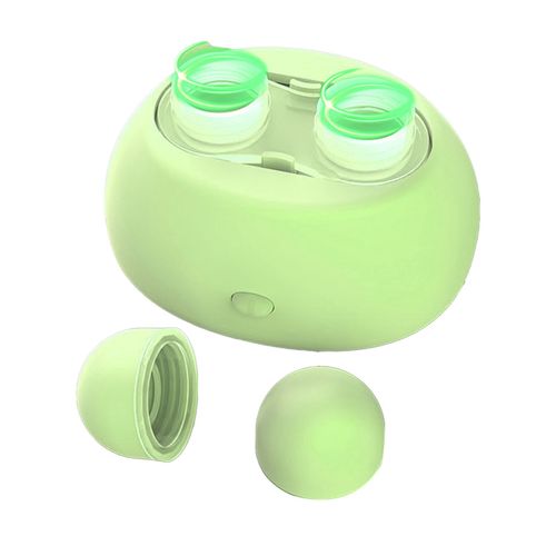 Nettoyeur De Lentilles De Contact Ultrasonique Portable, Rechargeable Et Automatique, Appareil De Nettoyage De Lentilles Souples, Cyan 