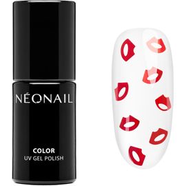 Vernis Semi Permanent Couleur 7,2 Ml - Don't Talk. Just Kiss - Transparent Avec Des Lèvres Rouges - Vernis Gel Uv À Ongles - Gel Polish - Gel Uv Couleur - Nail Art 