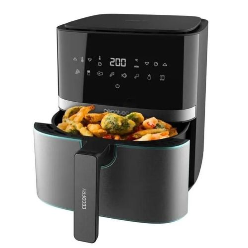 Friteuse à air Cecotec 5,5 L, Cecofry Full InoxBlack 5500 Pro. 1700 W, numérique, sans huile, écran tactile