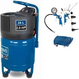 Scheppach Vertical Air Compressor HC24V 1500 W 24 L Tank Pressure 10 Bar Suction Power 180 Lmin Oil Free Pressure Gauge