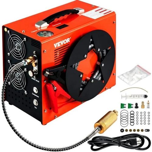VEVOR Air Compressor PCP 30MPa High Pressure Air Pump 22011012V Air Compressor Auto Shut-Off Suitable for Air Rifles Paintball Tan