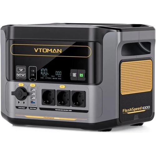 VTOMAN FlashSpeed 1000 Portable Electric Station 828Wh1000W (Peak 2000W) Quick Charge in 1.3H, LiFeP04 Battery with Scalable Capa