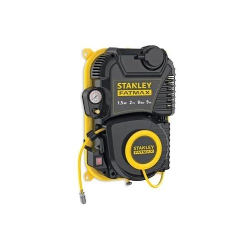 Compresseur d'air - Stanley - FatMax - Mural - 2 L - Sans huile - Enrouleur 9 m